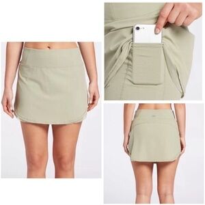 Calia by Carrie Underwood Journey Tulip Hem Mid Rise Skort XL Pistachio Green